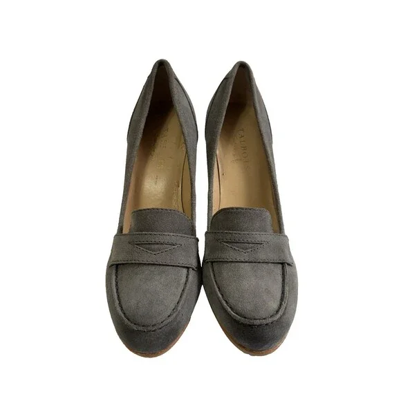Talbots Corrine Women’s Suede Loafer Pumps Block Heel Size 8M Gray - Picture 7 of 16